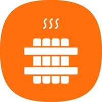 Radiator Glyph Curve Icon Design vector
