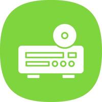 Dvd Player Glyph Curve Icon Design vector