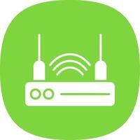 Router Device Glyph Curve Icon Design vector