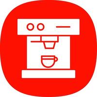 Coffee Machine Glyph Curve Icon Design vector