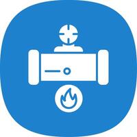 Gas Glyph Curve Icon Design vector