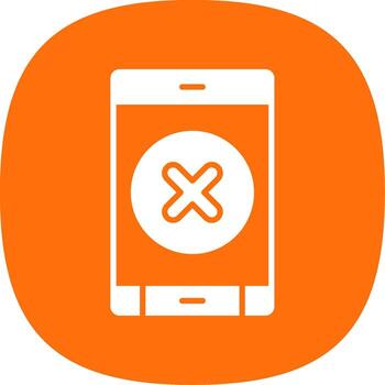 Eliminar botón glifo curva icono diseño vector