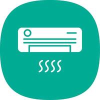 Air Conditioner Glyph Curve Icon Design vector