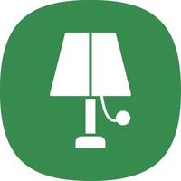 Lamp Glyph Curve Icon Design vector