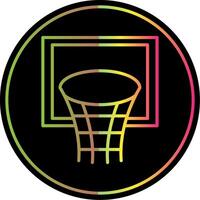 baloncesto aro línea degradado debido color icono diseño vector