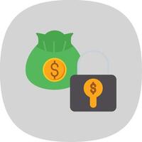 Secure Payment Flat Curve Icon Design vector