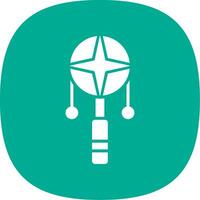 Spin Drum Glyph Curve Icon Design vector