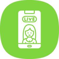 Phone Glyph Curve Icon Design vector