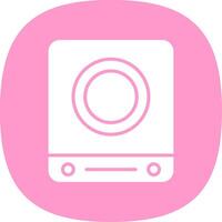 Induction Stove Glyph Curve Icon Design vector