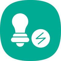 Energy Saving Glyph Curve Icon Design vector