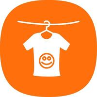 Clothes Glyph Curve Icon Design vector