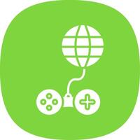 Internet Glyph Curve Icon Design vector
