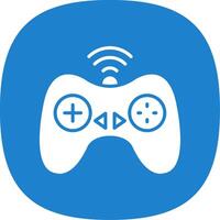 Controller Glyph Curve Icon Design vector