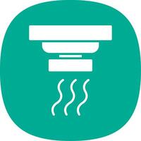 Smoke Detector Glyph Curve Icon Design vector