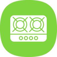Hob Glyph Curve Icon Design vector