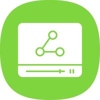 Glyph Curve Icon Design vector