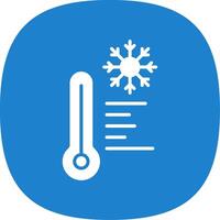 Cold Glyph Curve Icon Design vector