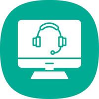 Computer Glyph Curve Icon Design vector