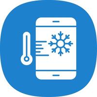 Thermostat Glyph Curve Icon Design vector