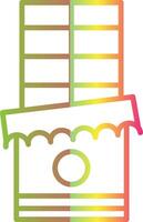 Chocolate Line Gradient Due Color Icon Design vector