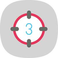 Countdown Flat Curve Icon Design vector