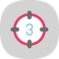 Countdown Flat Curve Icon Design vector