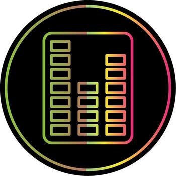 Sound Bars Line Gradient Due Color Icon Design vector