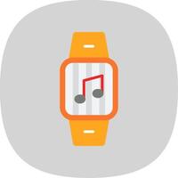 Music Flat Curve Icon Design vector