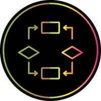 Algorithm Line Gradient Due Color Icon Design vector