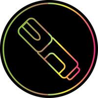 Highlighter Line Gradient Due Color Icon Design vector
