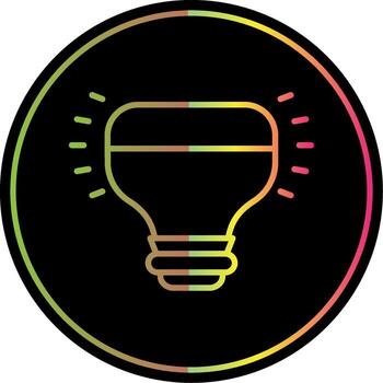 Light Bulb Line Gradient Due Color Icon Design vector