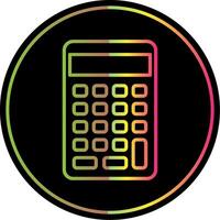 calculadora línea degradado debido color icono diseño vector