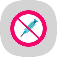 No Needle Flat Curve Icon Design vector