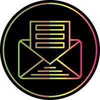 Letter Line Gradient Due Color Icon Design vector
