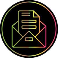 Envelope Line Gradient Due Color Icon Design vector