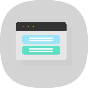 Browser Flat Curve Icon Design vector
