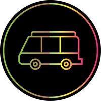 Minibus Line Gradient Due Color Icon Design vector