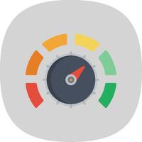 Thermostat Flat Curve Icon Design vector