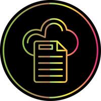 Cloud Data Line Gradient Due Color Icon Design vector