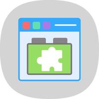 Plugins Flat Curve Icon Design vector