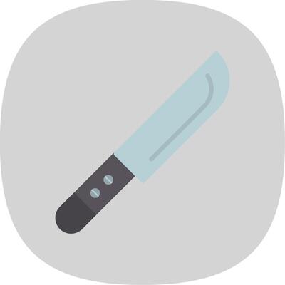 Knife Flat Curve Icon Design