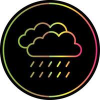 lloviendo línea degradado debido color icono diseño vector