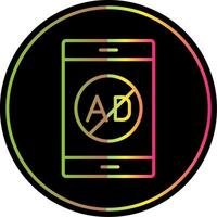 Ad Blocker Line Gradient Due Color Icon Design vector