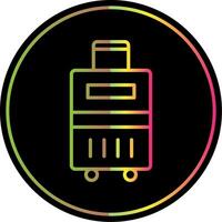 Luggage Line Gradient Due Color Icon Design vector