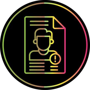 Personal Informsation Line Gradient Due Color Icon Design vector