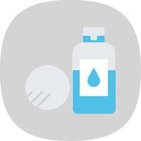 Makeup Remover Flat Curve Icon Design vector