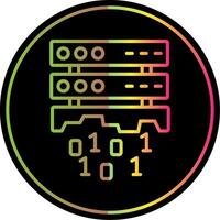 Data Loss Line Gradient Due Color Icon Design vector