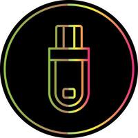 Flash Drive Line Gradient Due Color Icon Design vector