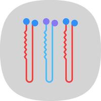 Bobby Pin Flat Curve Icon Design vector