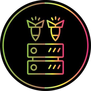 Ddos Line Gradient Due Color Icon Design vector